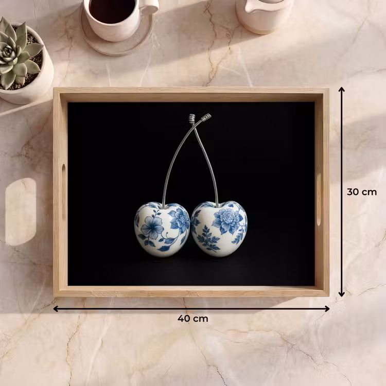 Vassoio - Ciliegie - Blu Delft - Frutta — 7