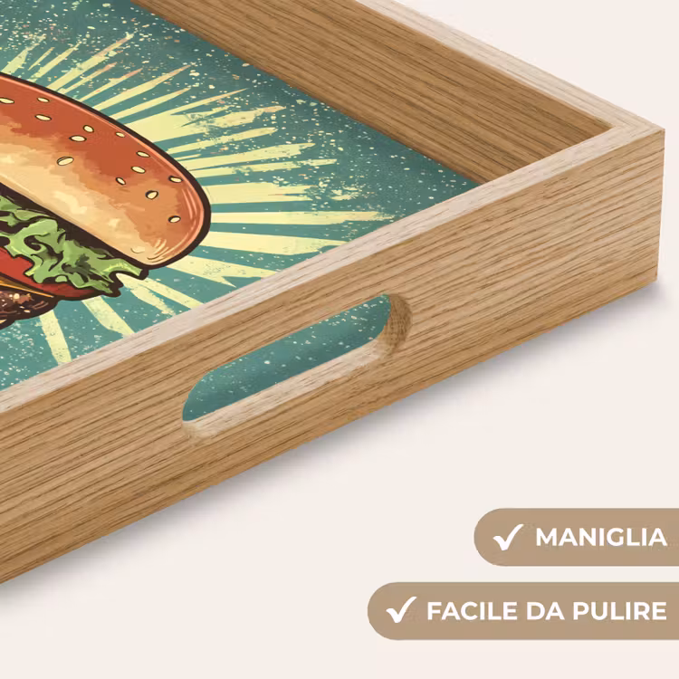 Vassoio - Hamburger - Illustrazione - Lattuga - Formaggio — 8