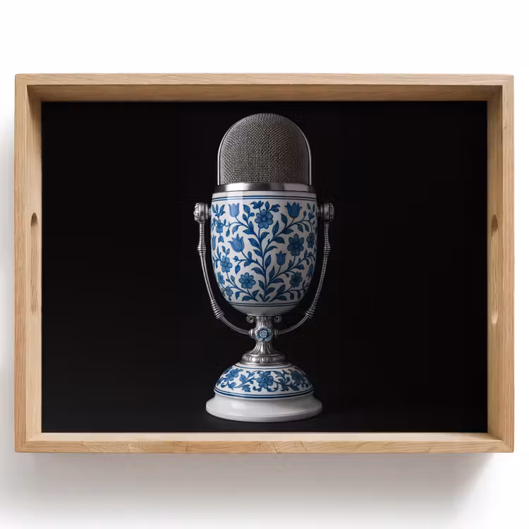 Vassoio - Microfono - Blu Delft - Musica — 1