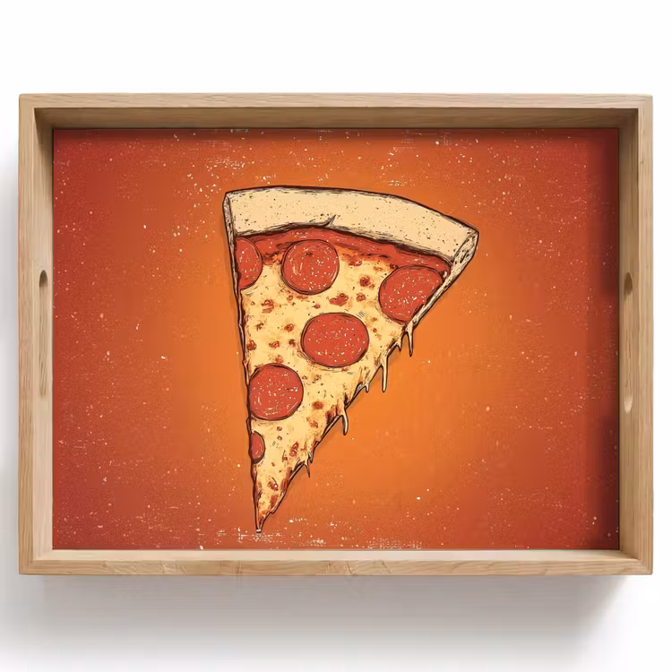 Vassoio - Pizza - Formaggio - Rossa - Salame piccante — 1
