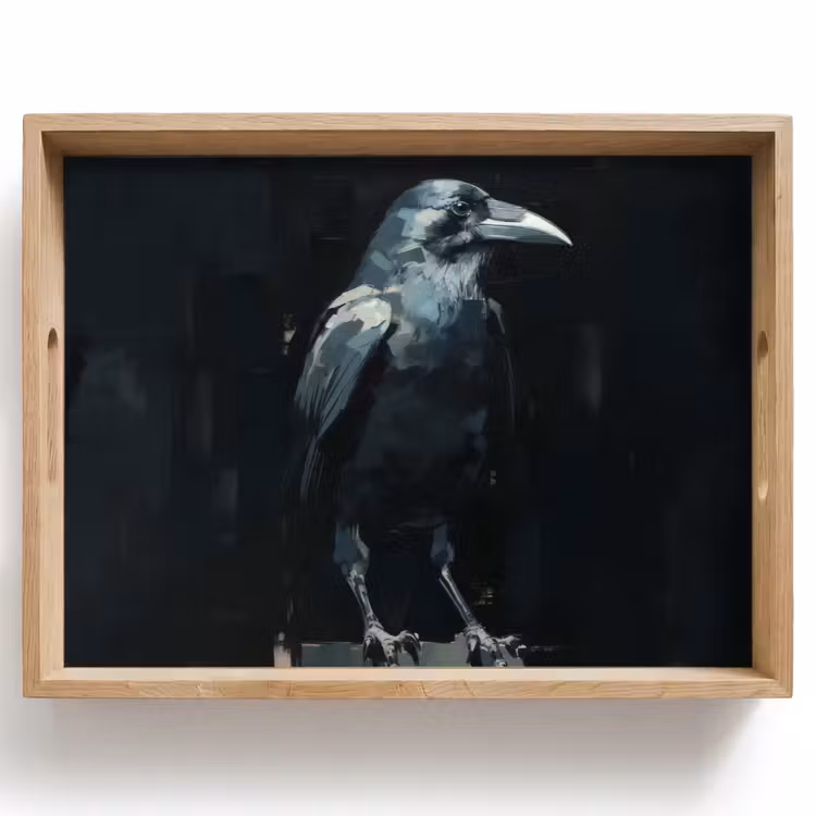 Vassoio - Raven - Uccelli - Nero — 1