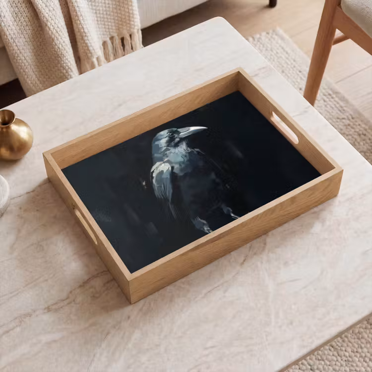 Vassoio - Raven - Uccelli - Nero — 2