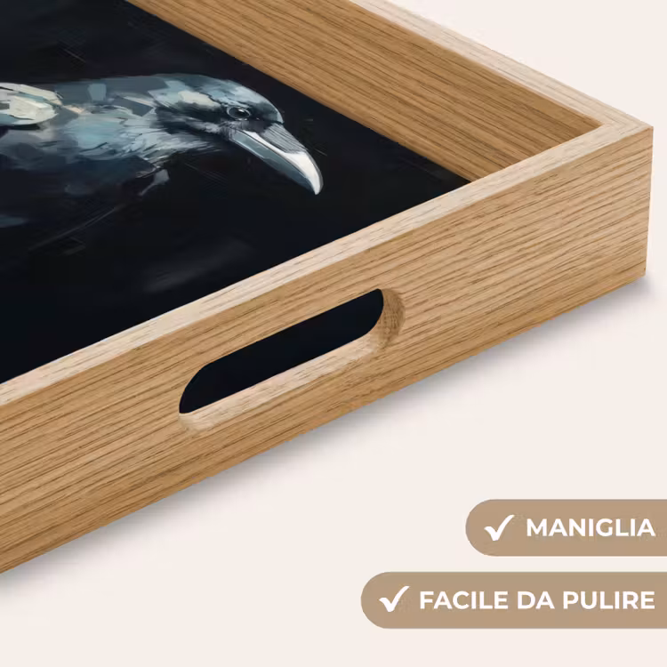 Vassoio - Raven - Uccelli - Nero — 8