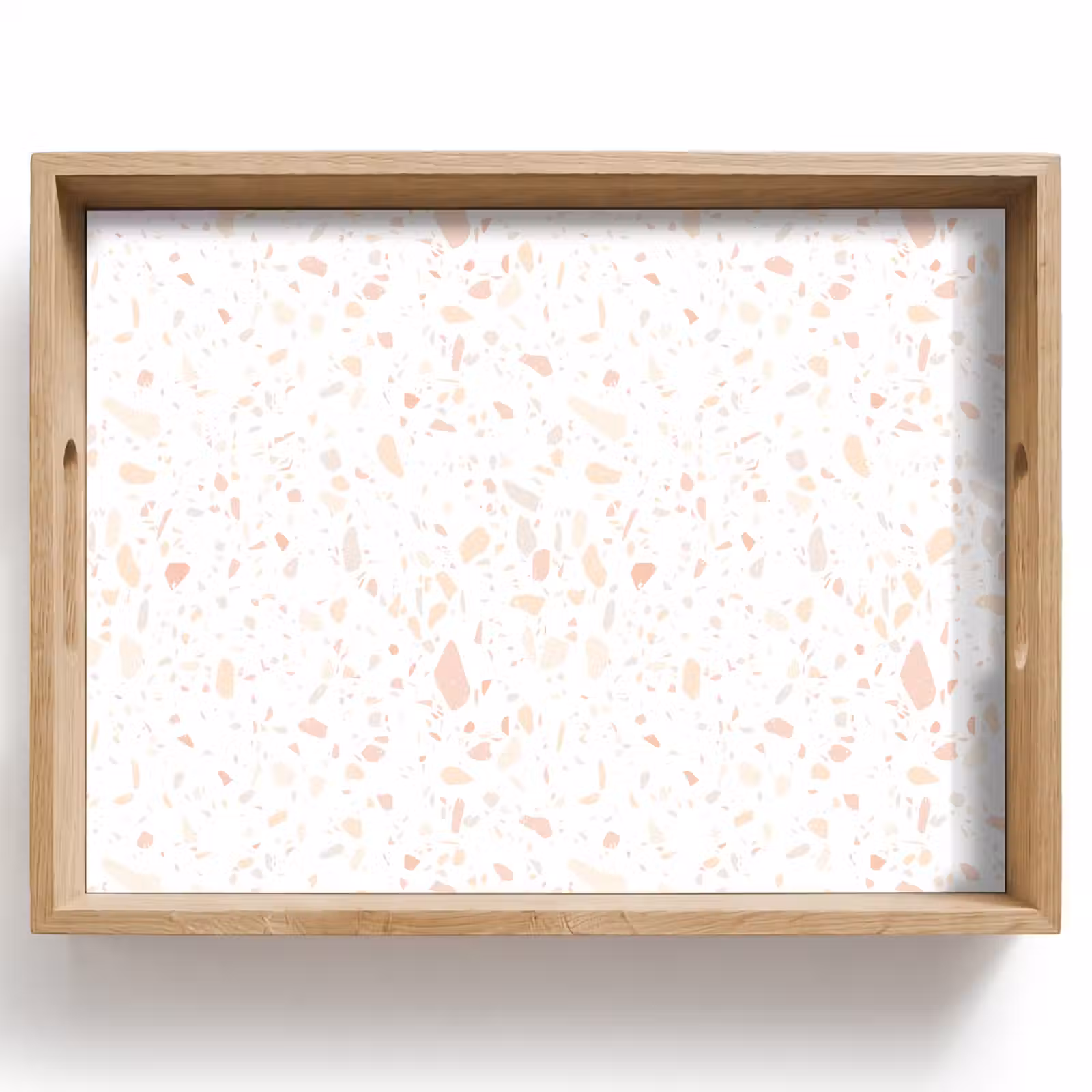 Vassoio - Terrazzo - Motivo - Bianco - Pesca — 1