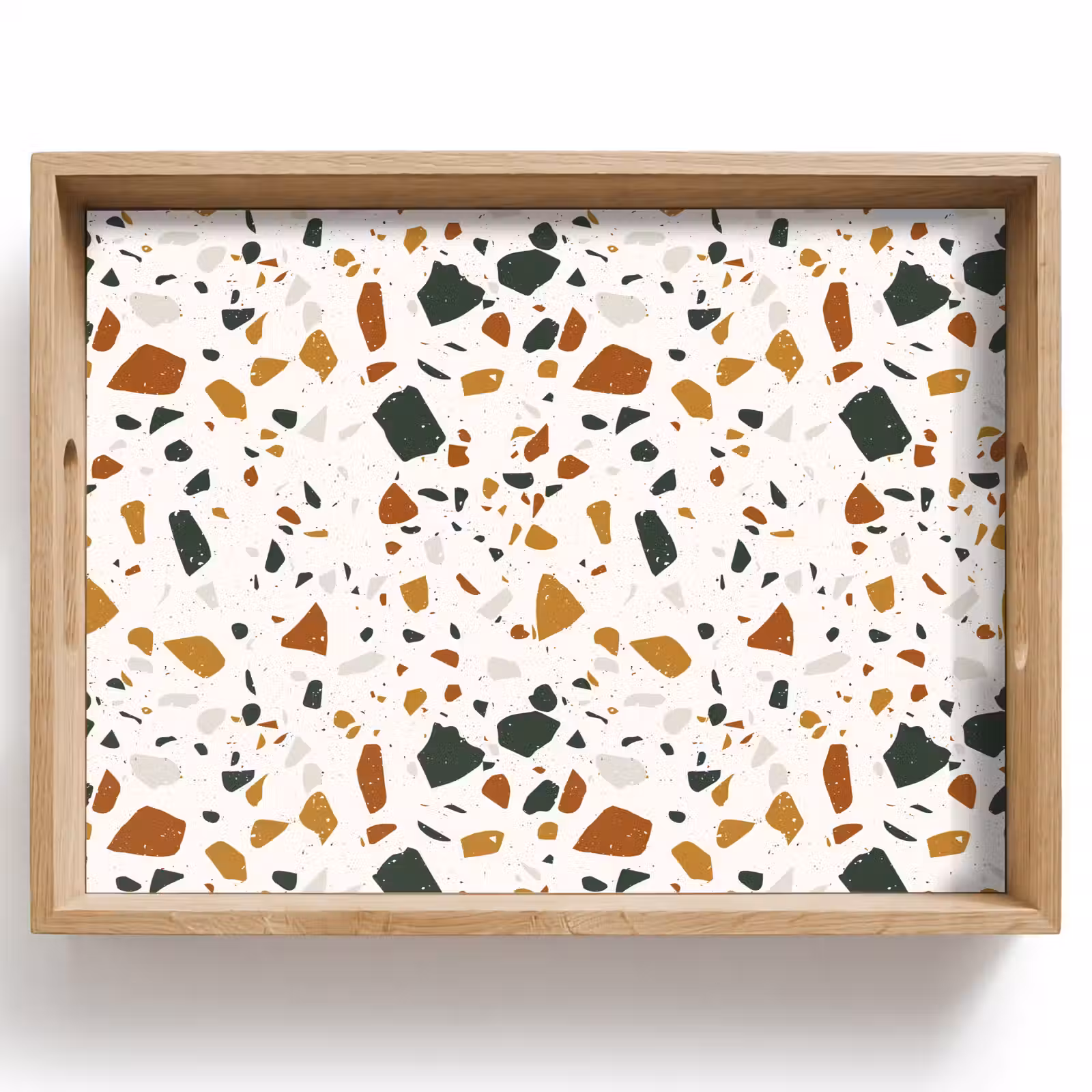 Vassoio - Terrazzo - Motivo - Bianco - Terra — 1