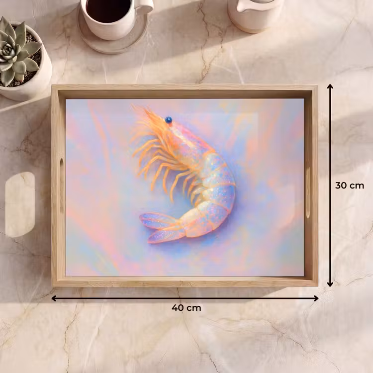 Vassoio - Gamberetti - Struttura sottile - Blu - Rosa — 7