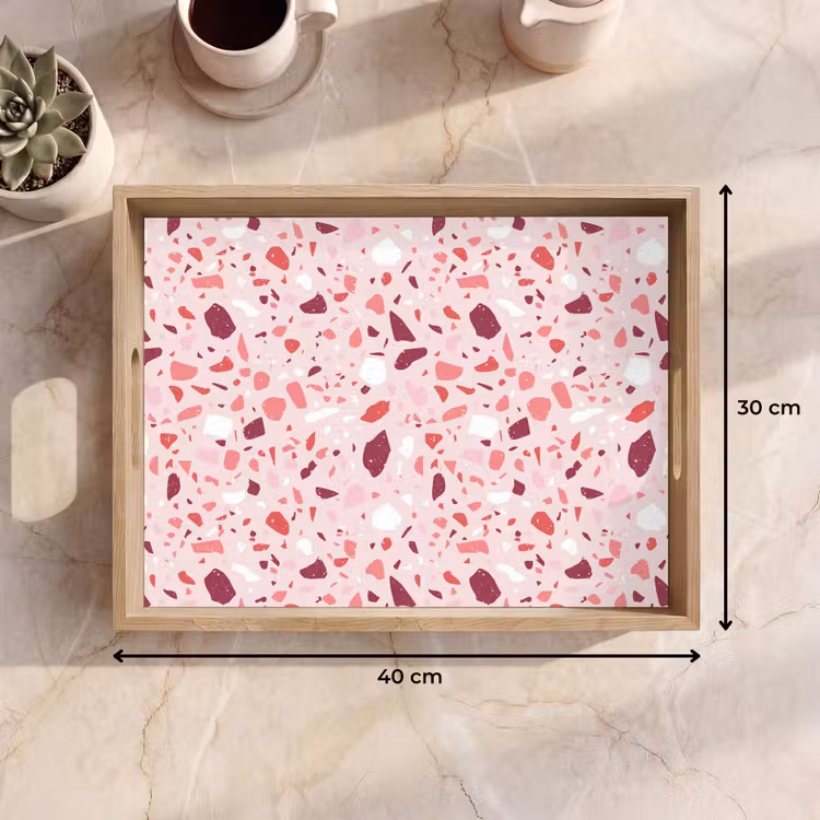 Vassoio - Terrazzo - Motivo - Rosa — 7