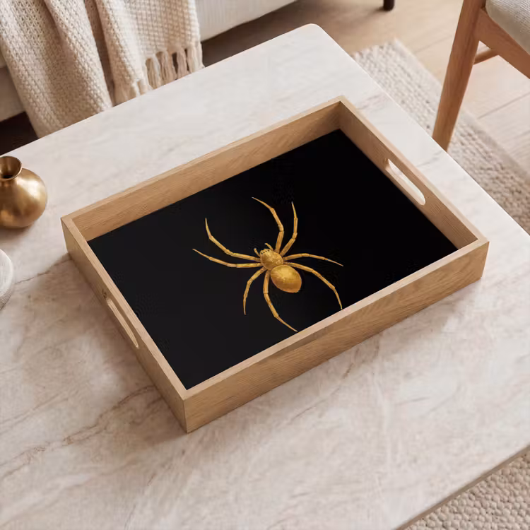 Vassoio - Ragno - Oro - Minimalista - Gambe — 2
