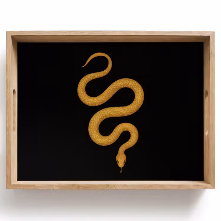 Vassoio - Serpente - Minimalista - Oro — 1