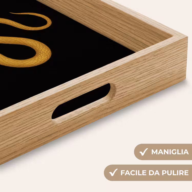 Vassoio - Serpente - Minimalista - Oro — 8