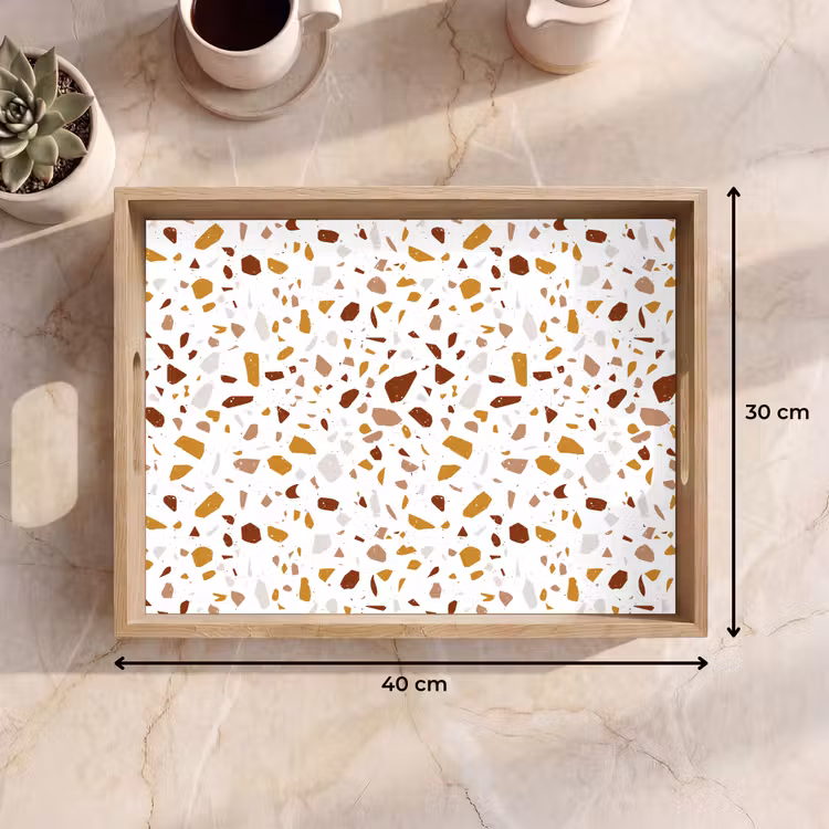 Vassoio - Terrazzo - Motivo - Bianco - Urbano — 7