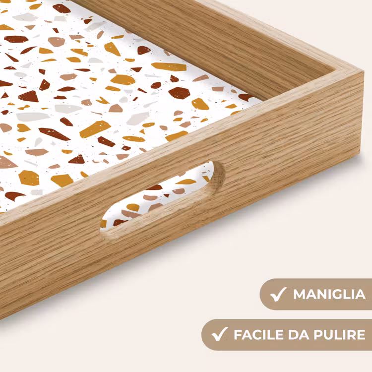 Vassoio - Terrazzo - Motivo - Bianco - Urbano — 8