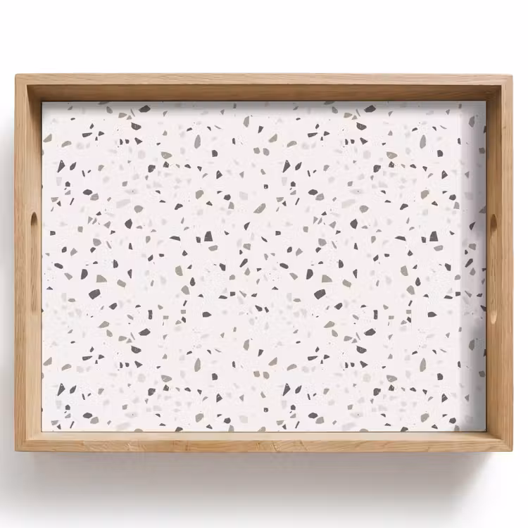 Vassoio - Terrazzo - Motivo - Crema — 1