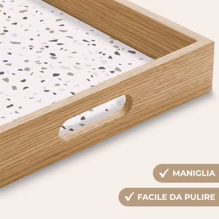 Vassoio - Terrazzo - Motivo - Crema — 8