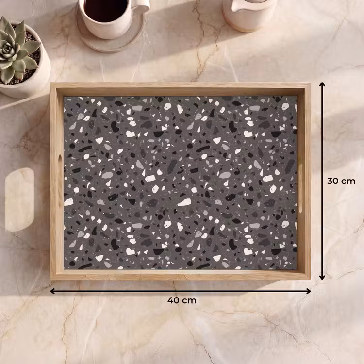 Vassoio - Terrazzo - Motivo - Grigio — 7