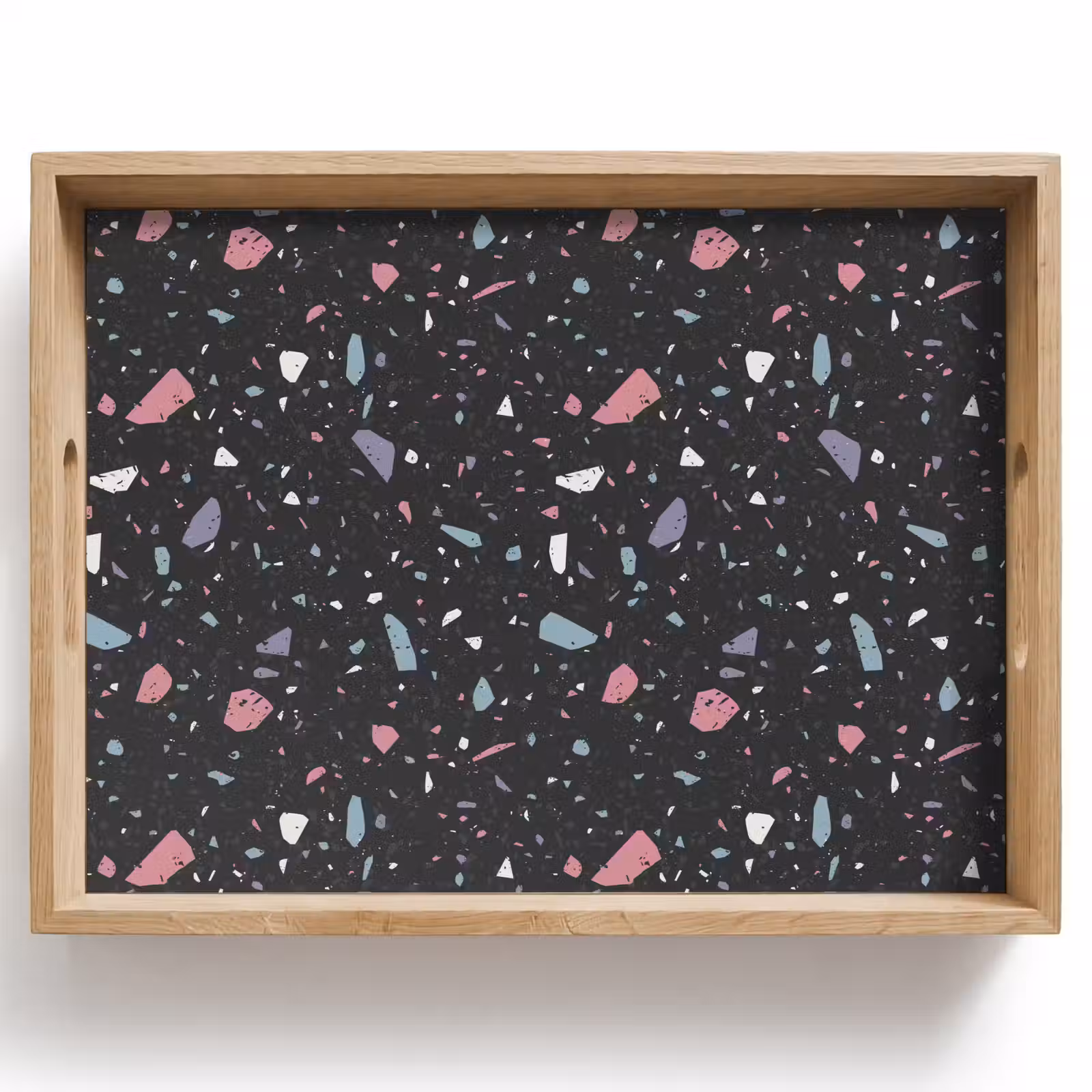 Vassoio - Terrazzo - Motivo - Nero - Morbido — 1