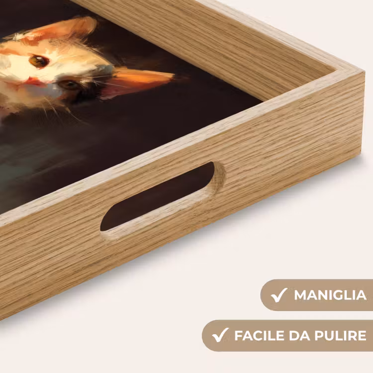 Vassoio - Gatto - Dipinto - Artistico - Bianco — 8