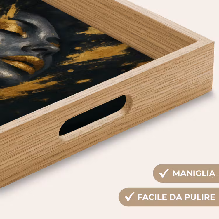 Vassoio - Volto - Donna - Schizzi di vernice - Astratto — 8