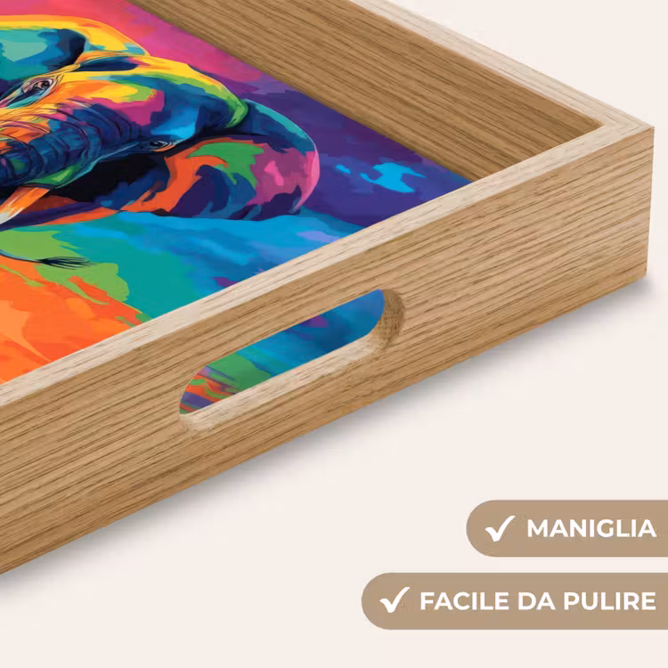 Vassoio - Elefante - Colorato - Cielo - Astratto — 8