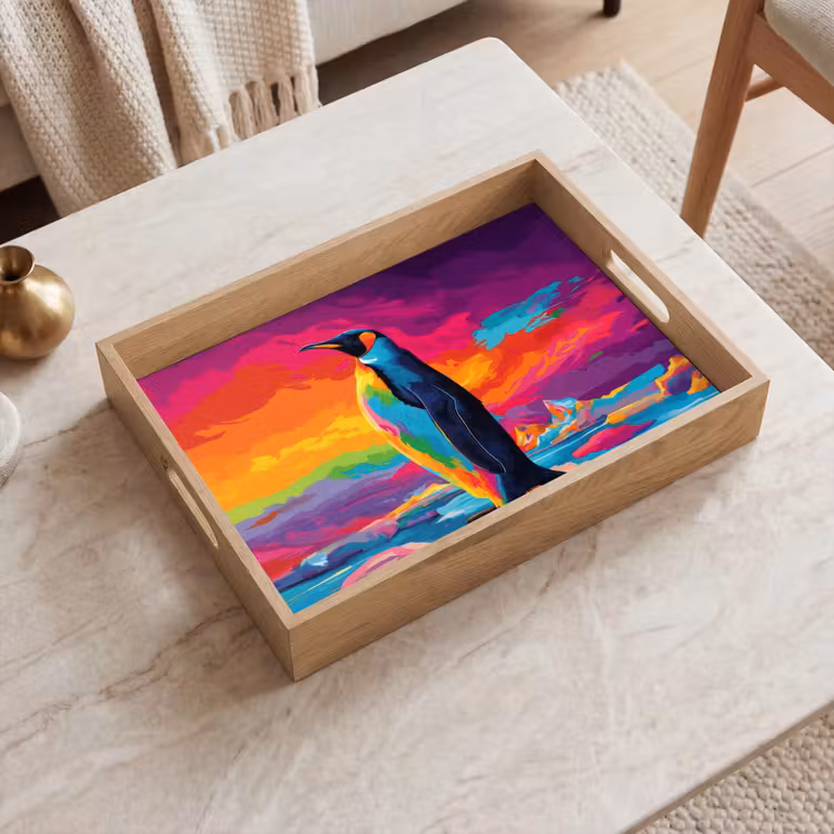 Vassoio - Ghiaccio - Pinguino - Astratto - Cielo — 2