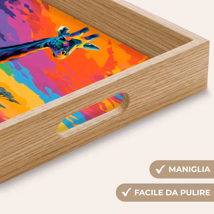 Vassoio - Giraffa - Savana - Aria - Colorato — 8