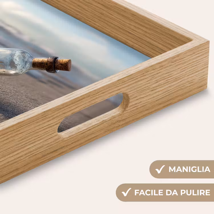 Vassoio - Bottiglia di vetro - Posta - Mare - Sabbia — 8