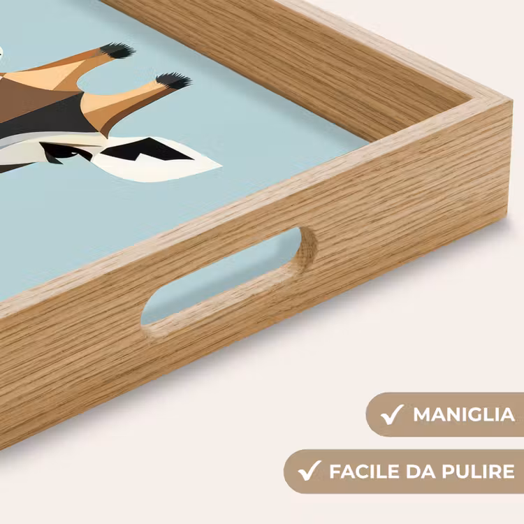 Vassoio - Giraffa - Illustrazione - Marrone - Minimalista — 8
