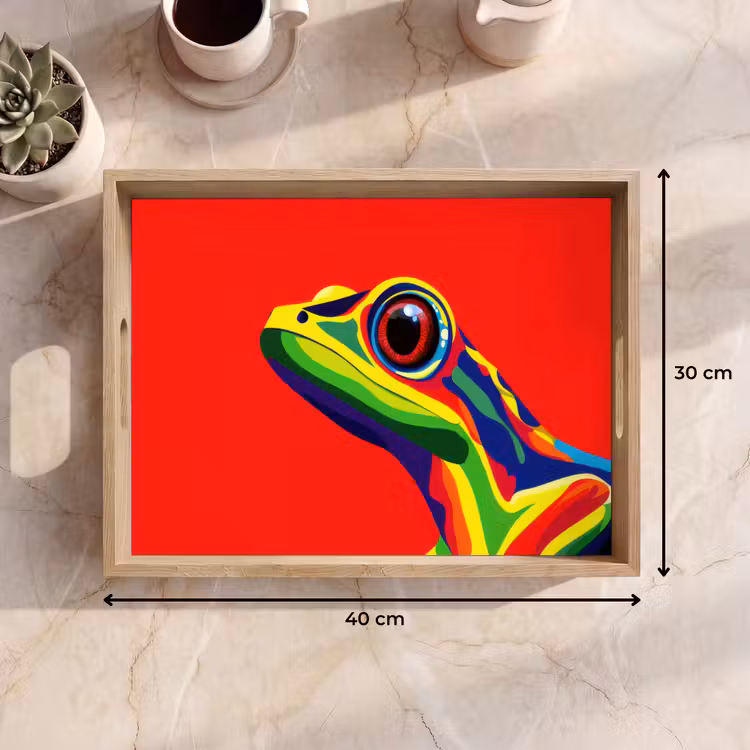 Vassoio - Rana - Colorata - A strisce - Occhi — 7