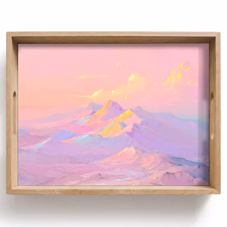 Vassoio - Cime di montagna - Nuvole - Sognante — 1