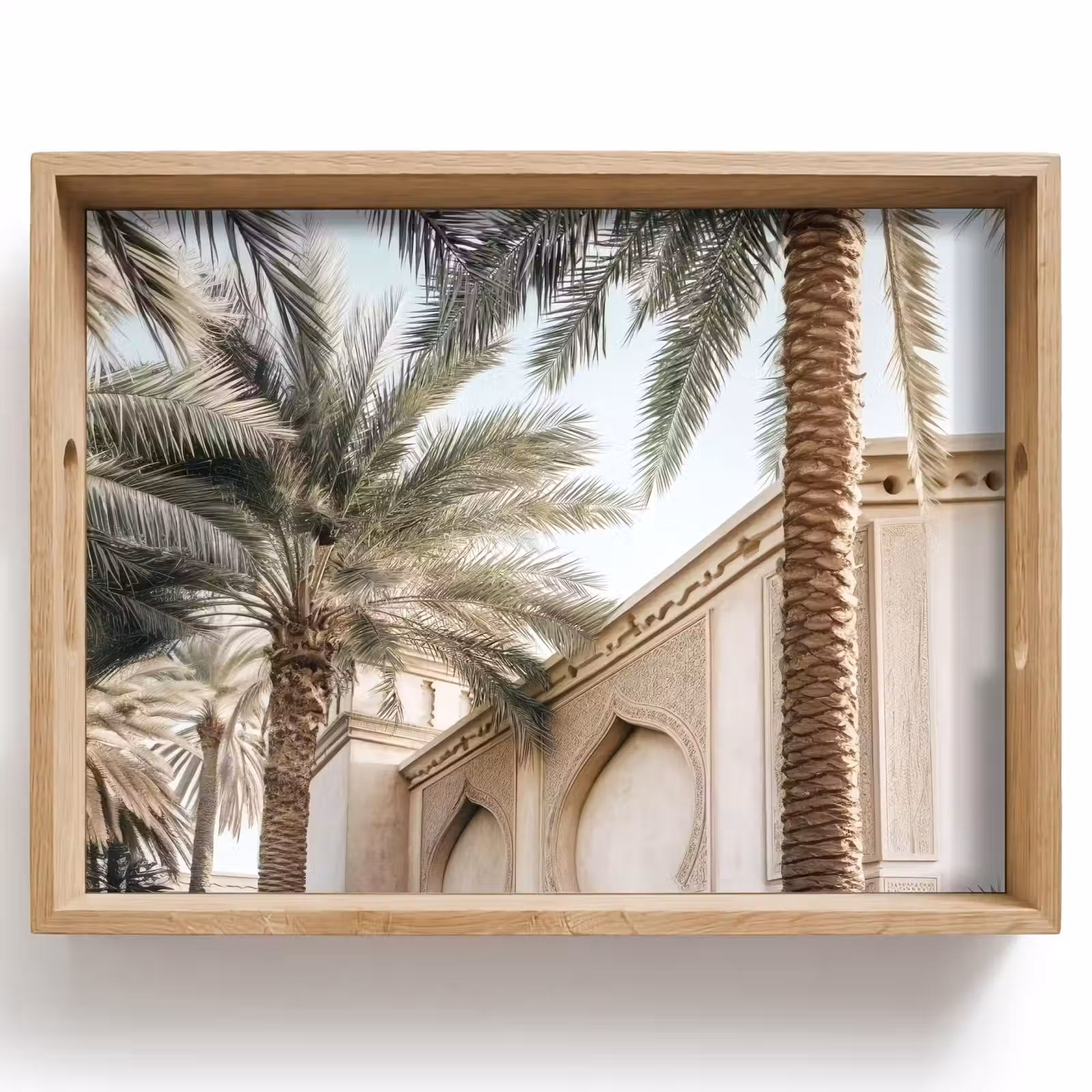 Vassoio - Edificio - Palme - Beige - Sole — 1