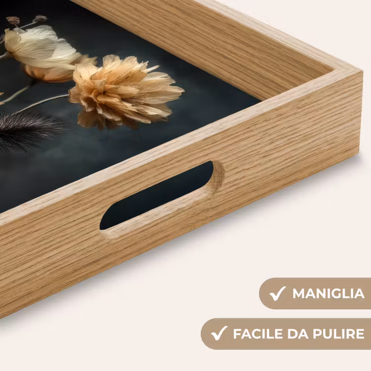 Vassoio - Bouquet - Fiori - Luce - Nero — 8