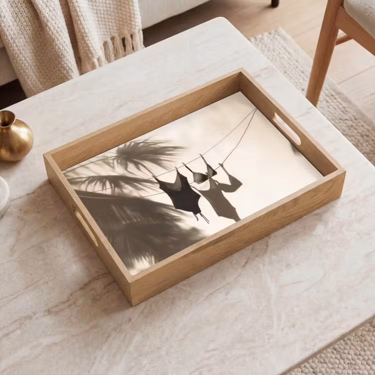 Vassoio - Costumi da bagno - Palme - Ombra - Tropicale — 2