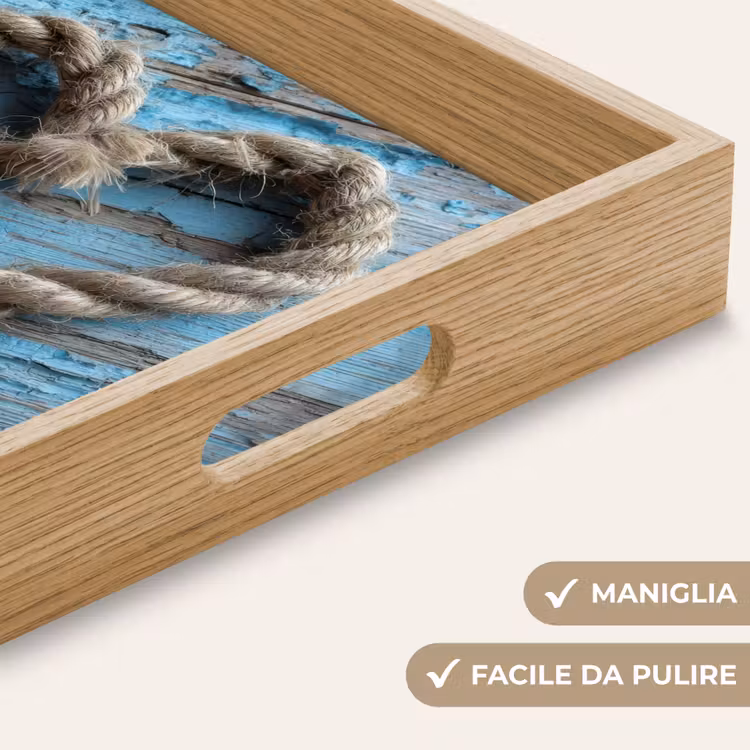Vassoio - Cuore - Corda - Legno - Rustico — 8