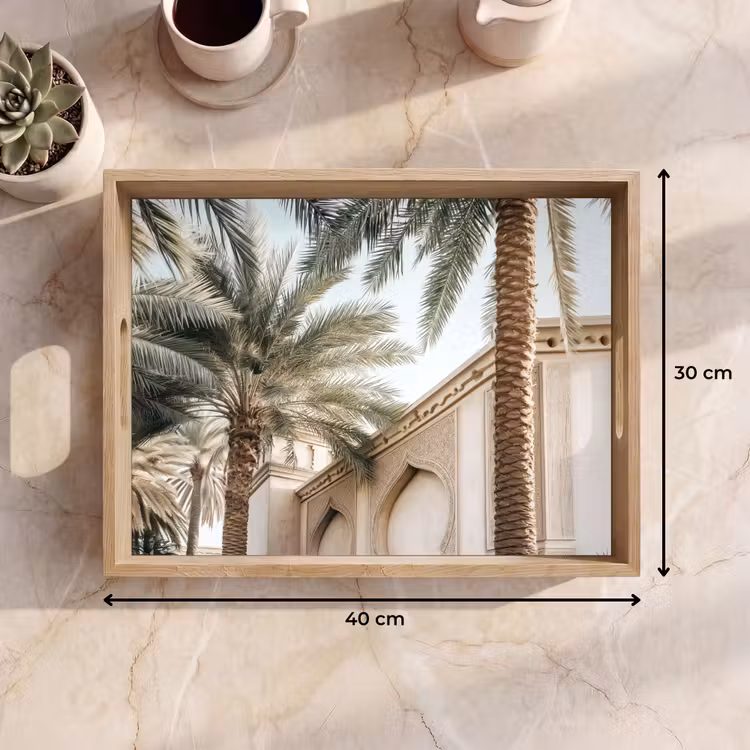 Vassoio - Edificio - Palme - Beige - Sole — 7