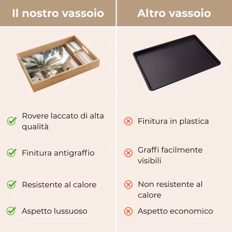 Vassoio - Edificio - Palme - Beige - Sole — 9