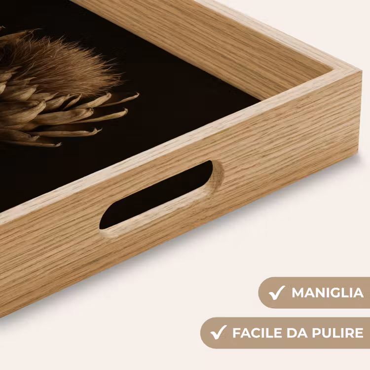 Vassoio - Marrone scuro - Fiore - Struttura - Carciofo — 8