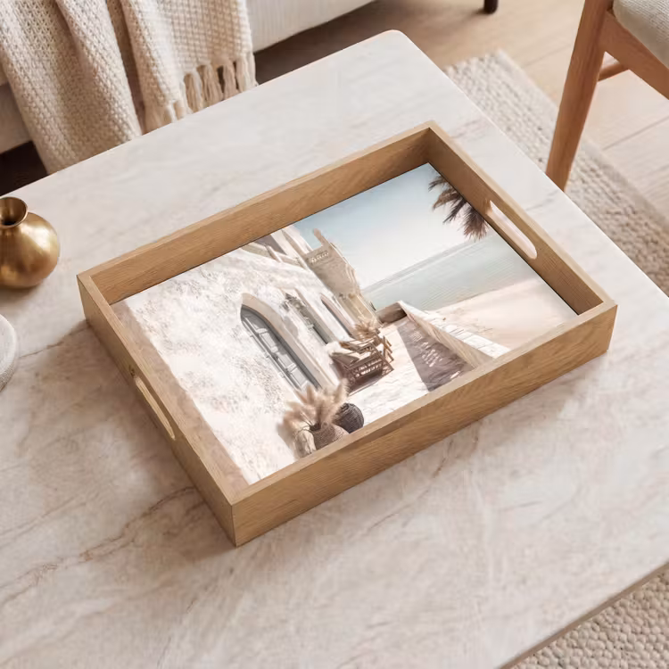 Vassoio - Terrazza - Sedie - Spiaggia - Beige — 2