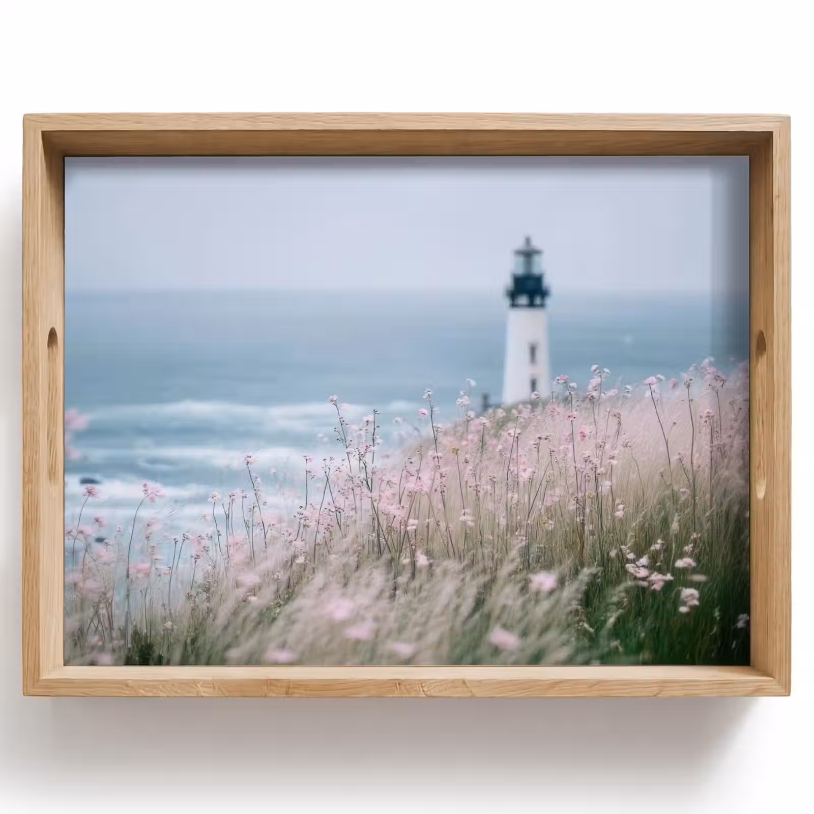 Vassoio - Faro - Scogliera - Mare - Fiori — 1