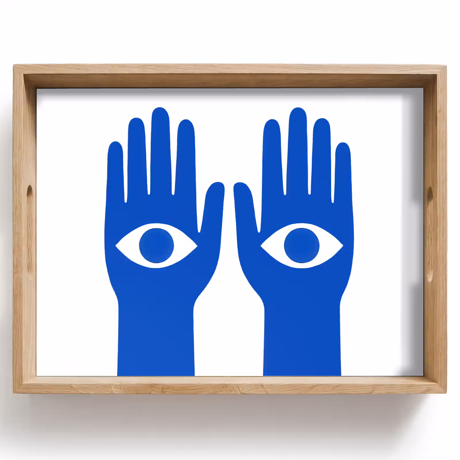 Vassoio - Mani - Due - Occhi - Blu — 1