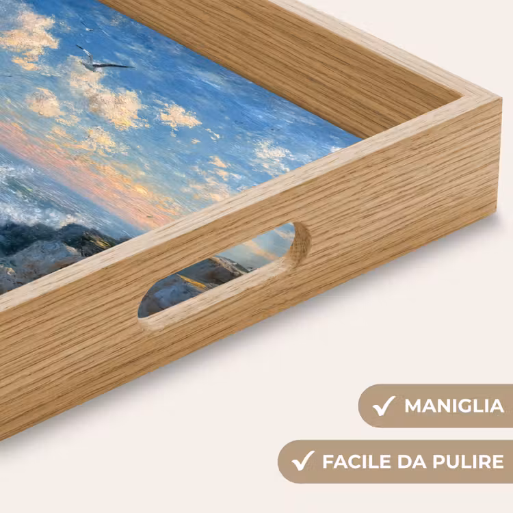 Vassoio - Mare - Onde - Rocce - Gabbiani — 8