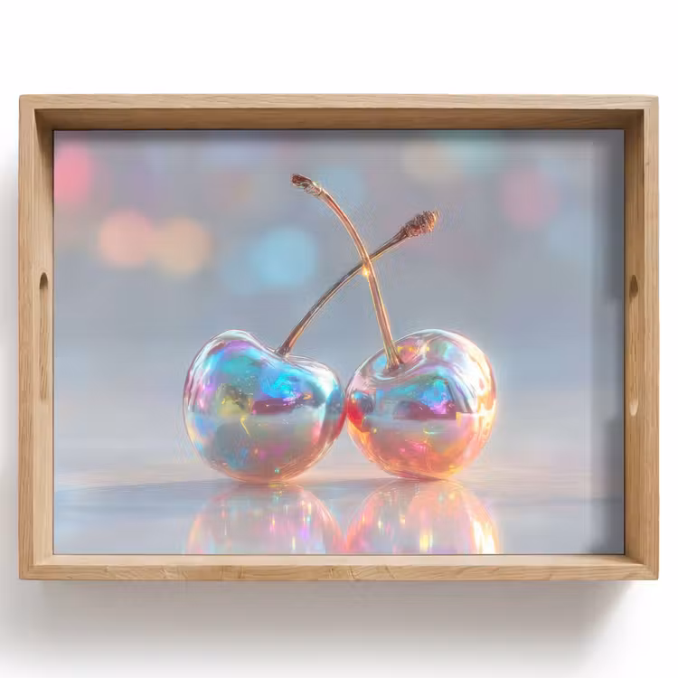 Vassoio - Ciliegia - Lucido - Colore arcobaleno — 1