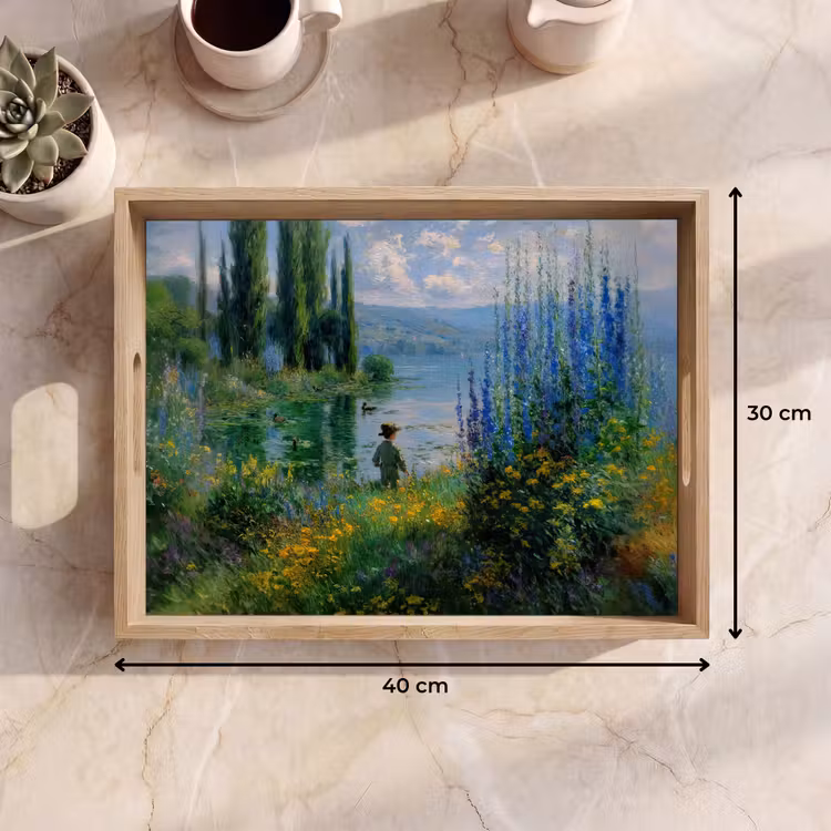 Vassoio - Fiori - Lago - Bergen - Verde — 7