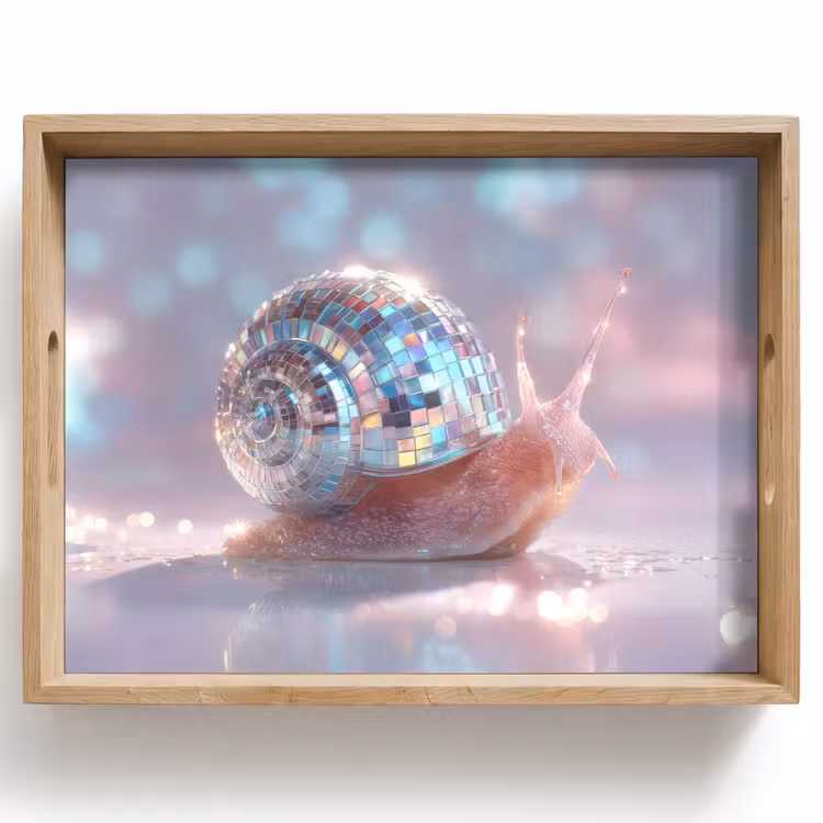Vassoio - Lumaca - Disco - Mosaico - Blu — 1