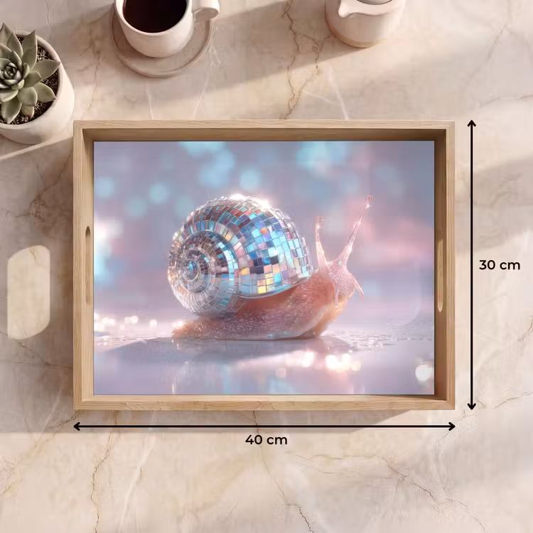 Vassoio - Lumaca - Disco - Mosaico - Blu — 7