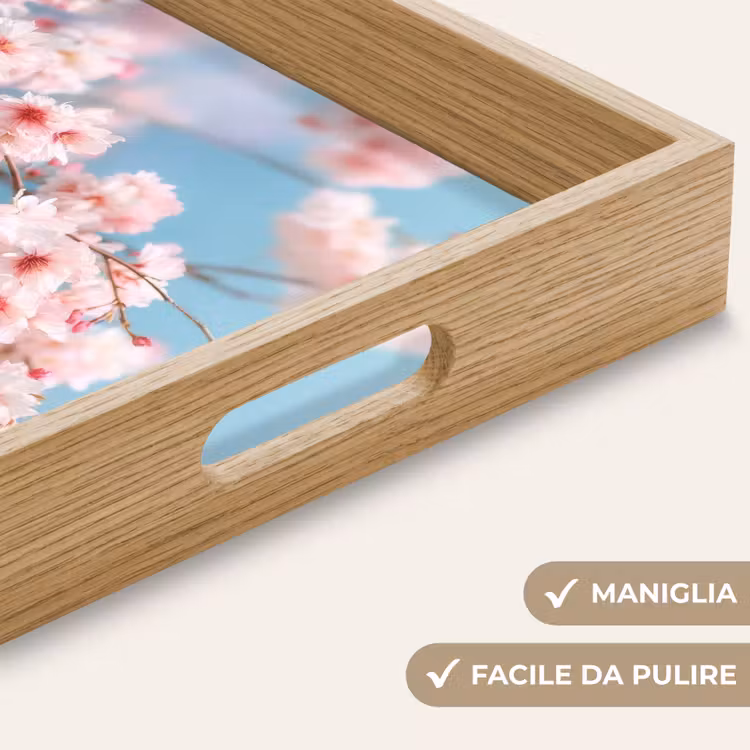 Vassoio - Rami - Fiori - Rosa — 8