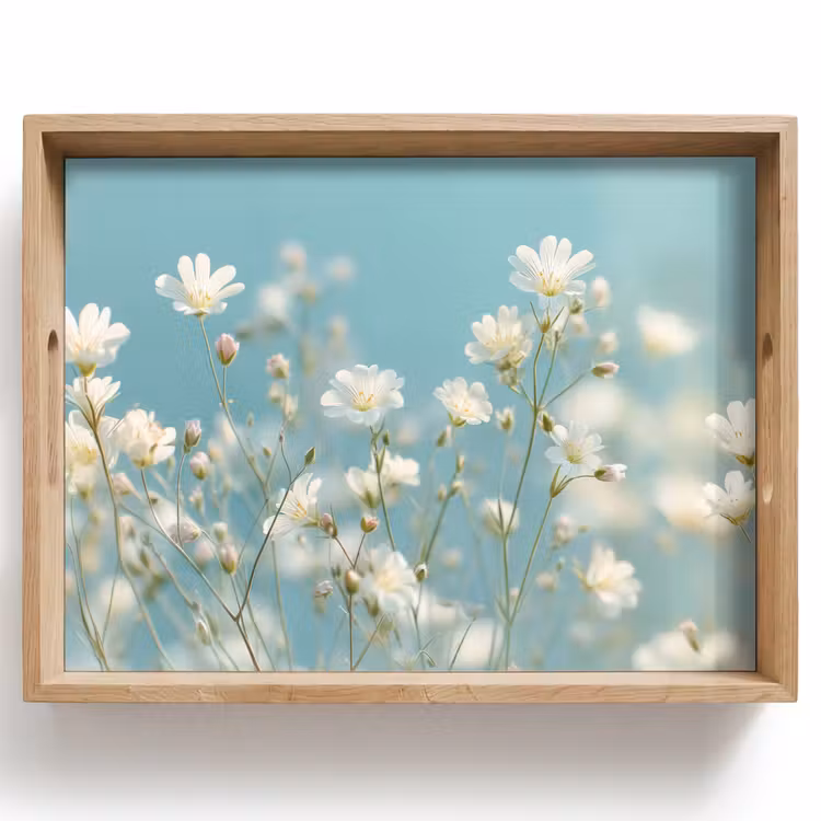 Vassoio - Stängel - Blumen - Luft - Weiß — 1