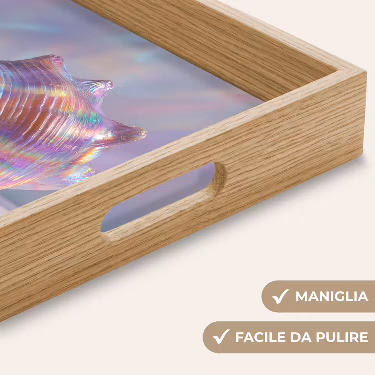 Vassoio - Conchiglia - Lucido - Tonalità arcobaleno — 8