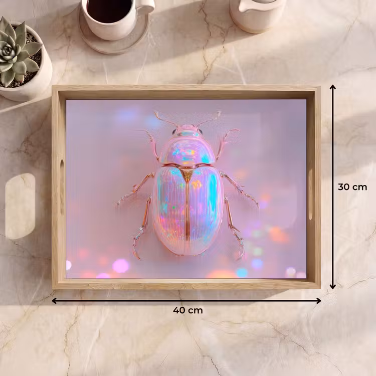 Vassoio - Maggiolino - Metallizzato - Effetto luce - Rosa — 7