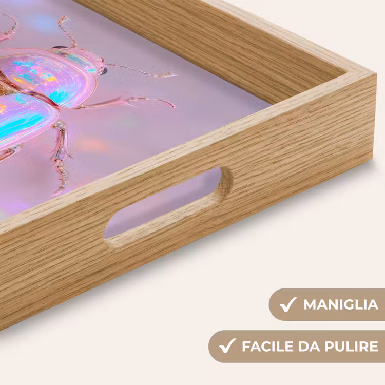 Vassoio - Maggiolino - Metallizzato - Effetto luce - Rosa — 8