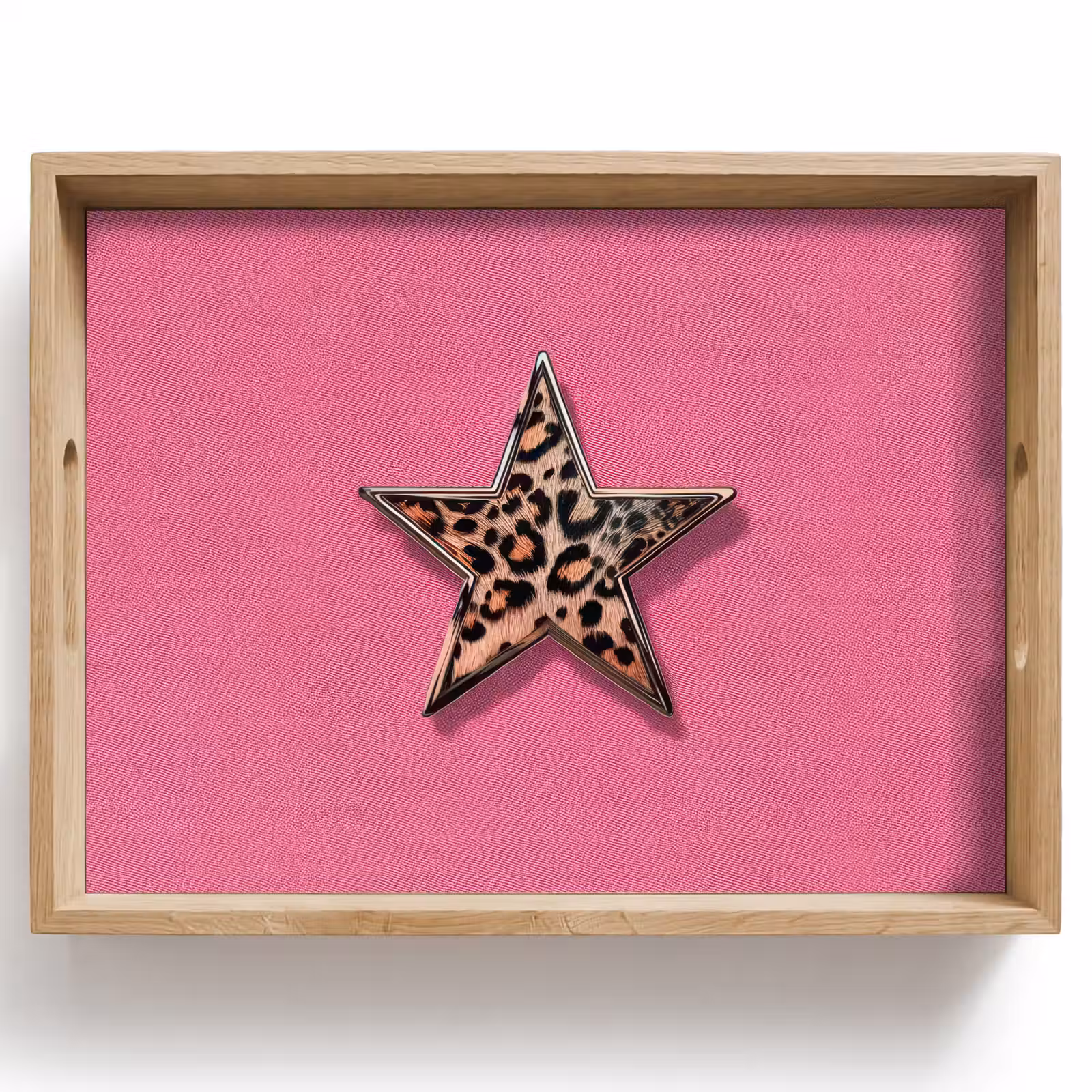 Vassoio - Stella - Leopardo - Stampa - Rosa — 1